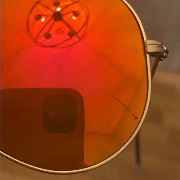 RayBan Aviator Sunglasses - Orange Flash Lens 55mm main image 10